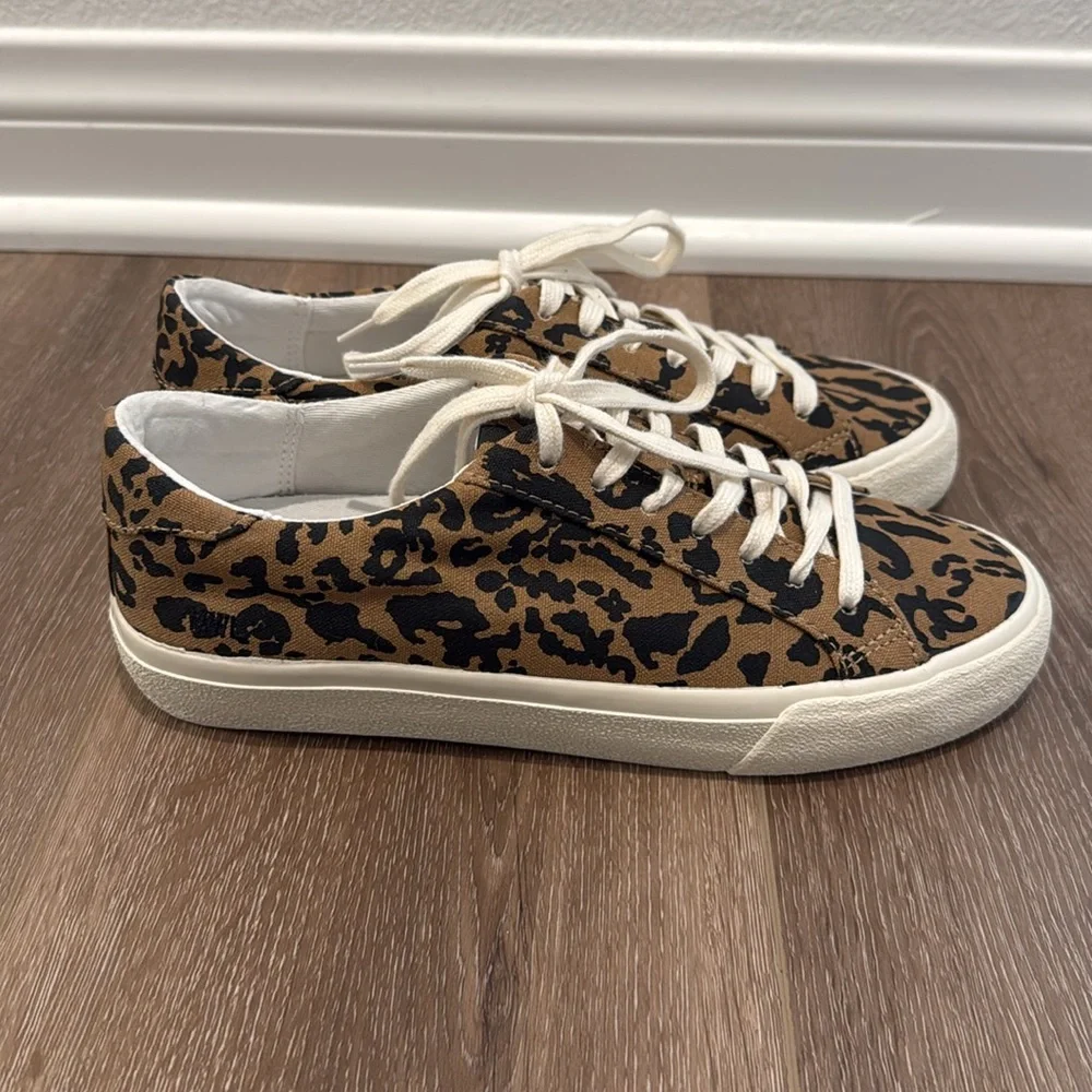 Madewell Sidewalk Low-Top Sneakers in Leopard Print Recycled Canvas